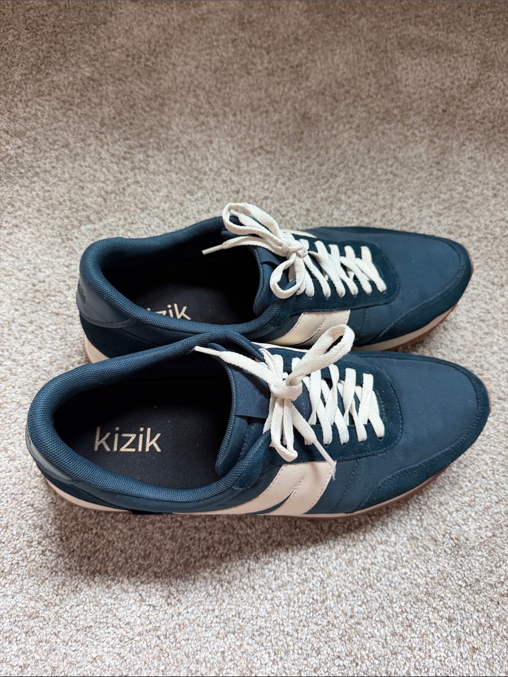 Kizik Blue Milan Men's Navy and White Casual Sneakers size 14